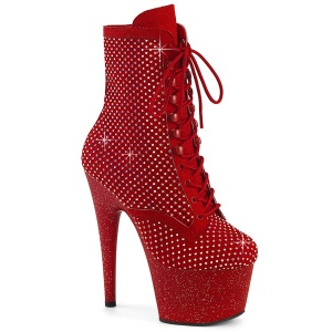 ADORE-1020RM 18 cm pleaser hgklackade boots strass rda