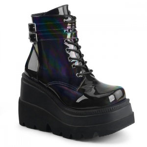 Hologram 11,5 cm SHAKER-52 alternativa wedge platboots svart