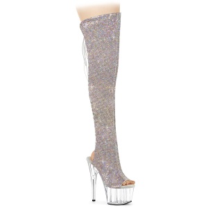 Strass ADORE 18 cm open toe lrhga stvlar hga klackar med snrning