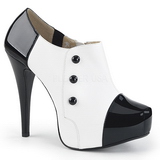 Vit Lacklder 13,5 cm CHLOE-11 stora storlekar pumps skor