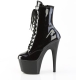 ADORE-1020BLG 18 cm pleaser high heels ankle boots glitter black