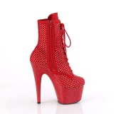 ADORE-1020RM 18 cm pleaser hgklackade boots strass rda