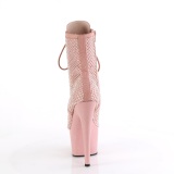 ADORE-1020RM 18 cm pleaser hgklackade boots strass rosa