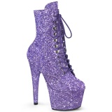 ADORE-GWR 18 cm pleaser hgklackade boots glitter lila