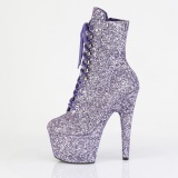 ADORE-GWR 18 cm pleaser hgklackade boots glitter lila