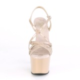 Beige 18 cm ADORE-713 pleaser stilettklack sandaler kvinnor