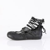 Black DAISY-11 gothic women mary jane ballerina shoes flat heels