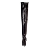 Black Konstldere 15 cm DOMINA-3000 Thigh High Boots for Men