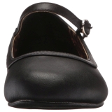 Black Leatherette ANNA-02 big size ballerinas shoes