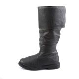 Black robinhood mens boots cosplay renaissance halloween boots