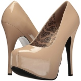 Cream Patent 14,5 cm Burlesque TEEZE-06W mens pumps for wide feets