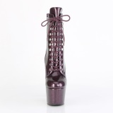 Eggplant glitter platboots 18 cm hgklackade boots