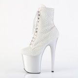 FLAMINGO-1020RM 20 cm pleaser hgklackade boots strass silver