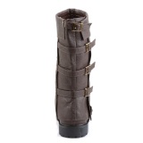 GOTHAM-105 halloween brown captain boots cosplay mens boots with buckles