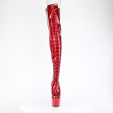 Glitter 18 cm PEEP TOE Rda lrhga stvlar hga klackar med snrning