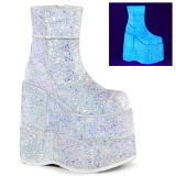 Glitter 18 cm STACK-201G herr stvletter cyberpunk boots med ekstrem plat