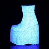 Glitter 18 cm STACK-201G herr stvletter cyberpunk boots med ekstrem plat