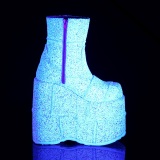 Glitter 18 cm STACK-201G herr stvletter cyberpunk boots med ekstrem plat