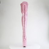 Glitter 20 cm FLAMINGO-3020GP Rosa lrhga stvlar hga klackar med snrning