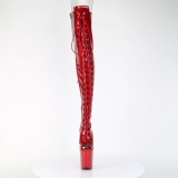 Glitter 20 cm PEEP TOE Rda lrhga stvlar hga klackar med snrning