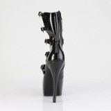 Lacklder 14,5 cm burlesque bootie skor - kvinnor platskor med spnne