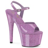 Lila 18 cm ADORE-709GP glitter plat high heels