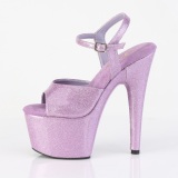 Lila 18 cm ADORE-709GP glitter plat high heels