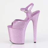 Lila 20 cm FLAMINGO-809GP glitter plat high heels