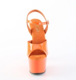 Orange 18 cm ADORE-709 pleaser plat sandaler med klackar dam