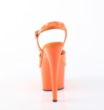 Orange 18 cm ADORE-709 pleaser plat sandaler med klackar dam