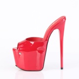 Red 18 cm JUBILANT-01 platform high heel mules womens