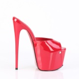 Red 18 cm JUBILANT-01 platform high heel mules womens