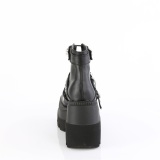 Vegan 11,5 cm SHAKER-62 alternativa wedge platboots svart