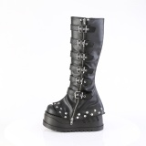 Vegan 12 cm STOMP-223 cyberpunk wedge platstvlar kilklack med spnnen