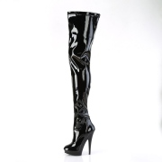 Vegan 15 cm SULTRY-4000 Svarta lrhga boots