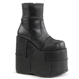 Vegan 18 cm STACK-201 herr stvletter cyberpunk boots med ekstrem plat