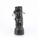 Vegan 7 cm CUBBY-54 emo plat boots - kvinnor stvletter med snren