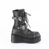 Vegan 7 cm CUBBY-54 emo plat boots - kvinnor stvletter med snren