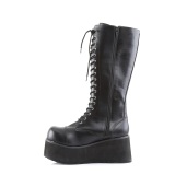 Vegan 8,5 cm TRASH502 cyberpunk knee high mens boots platform black