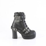 Vegan 9,5 cm GOTHIKA-66 emo chunky boots - kvinnor platboots med spnnen