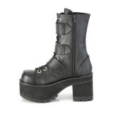 Vegan 9,5 cm RANGER-308 gotiska chunky boots - kvinnor platboots med spnnen