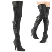 Vegan boots 13 cm SEDUCE-3019 lrhga boots med klack og spnnen