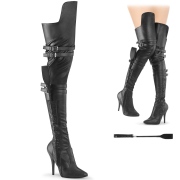 Vegan boots 13 cm SEDUCE-3080 lrhga boots med klack og spnnen