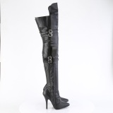 Vegan boots 13 cm SEDUCE-3080 lrhga boots med klack og spnnen