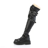 Vegan militra stvlar 6,5 cm RENEGADE-320 lrhga boots med klack og spnnen