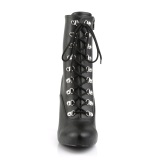 Vegan svart 13 cm EVE-106 ankel booties fr mn